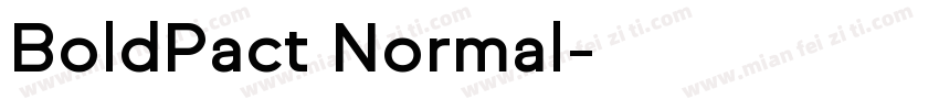 BoldPact Normal字体转换